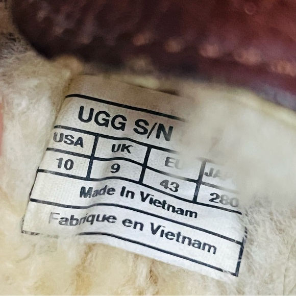 UGG Dark Brown Lined Ascot Leather Driving Loafers 10 main image 8
